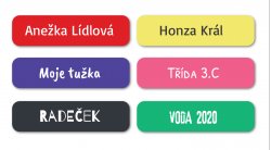 OBDÉLNÍK BARVY jmenovky nejen na tužky a pera 30x 7mm (80ks)