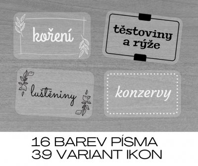 TRANSPARENTNÍ HOME - SADA nálepek 40x24mm (21ks+5ks )