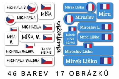 MA - Nažehlovačky VLAJKA sada (16ks)